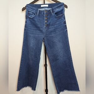 TNR Women's SIZE 27 DARK WASH WIDE LEG Blue Jeans